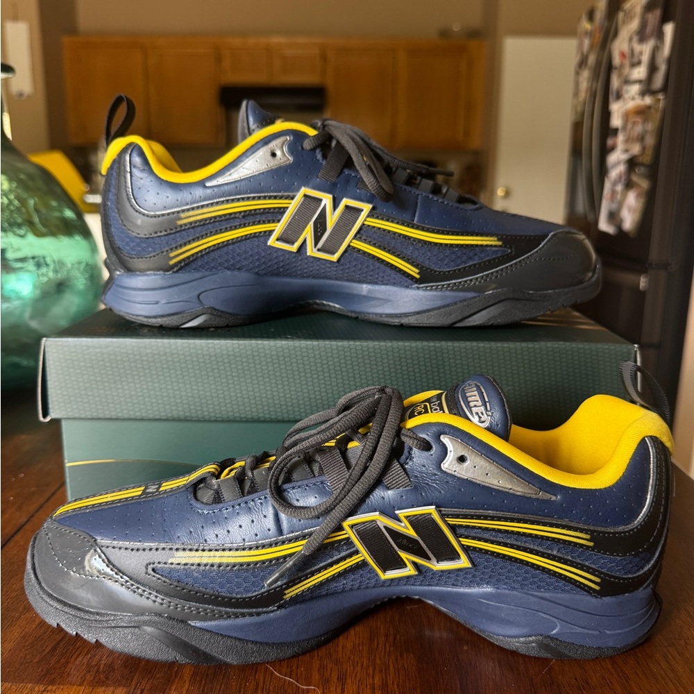 Aimé Leon Dore x New Balance Blue and Yellow RC56 Sneakers